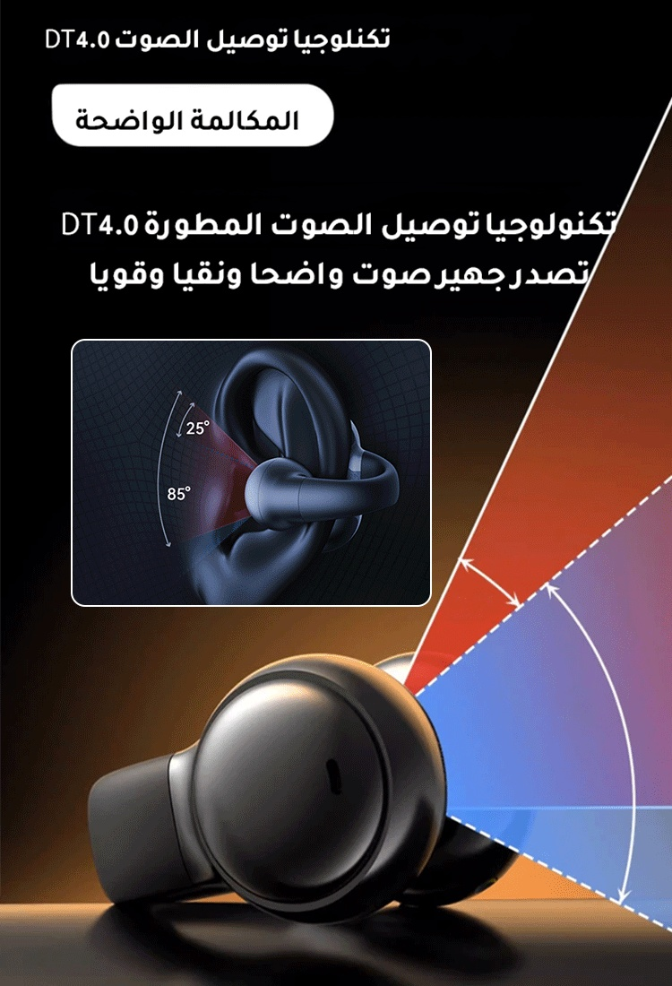 سماعة بلوتوث 5.3 ألمانية مثبتة في الأذن
