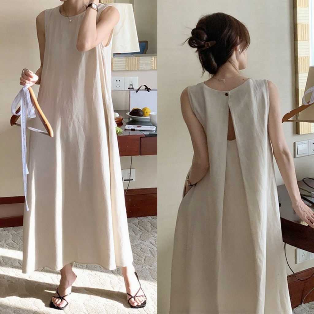 시크 유니크 디자인 블랙 원피스 상세컷