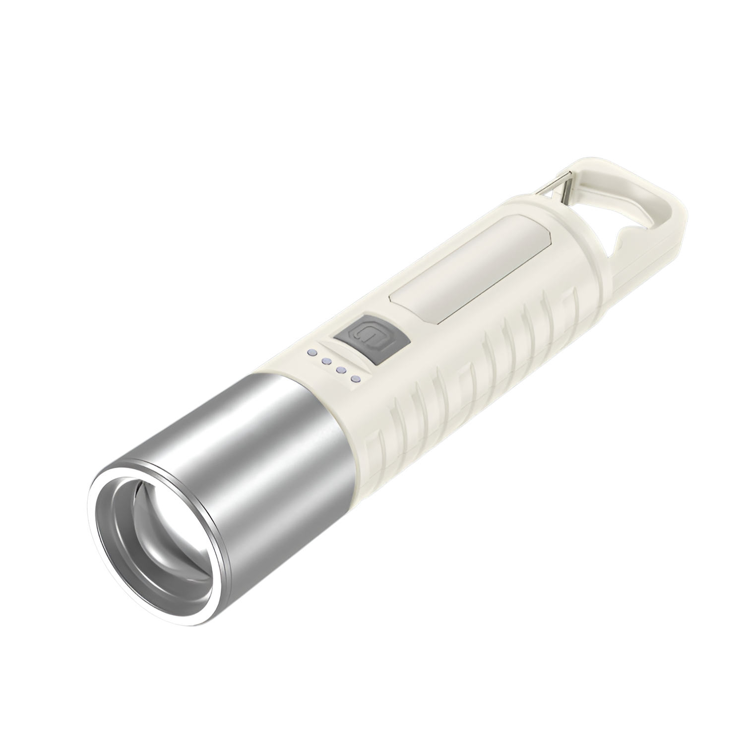 캠핑 다용도 랜턴 신축 줌 사이드 라이트 캠핑 랜턴 고출력 화이트 레이저 전력 표시 후크 랜턴