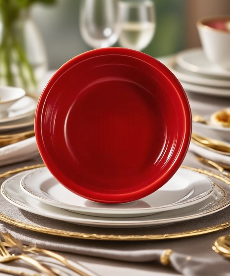 세련된 레드 세면대 설치 모습