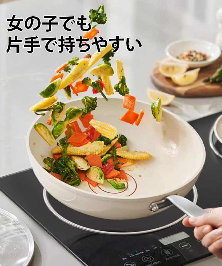 化学フッ素コーティングなしノンスティックフライパン