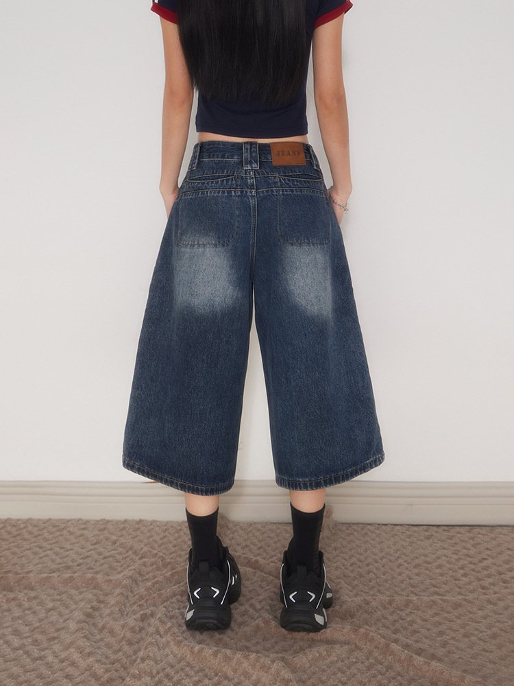 Retro ležérní volné kalhoty se širokými nohavicemi