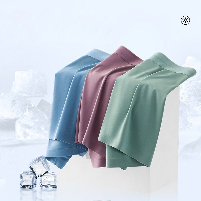 Jednobarevné bezešvé tenké cool boxerky