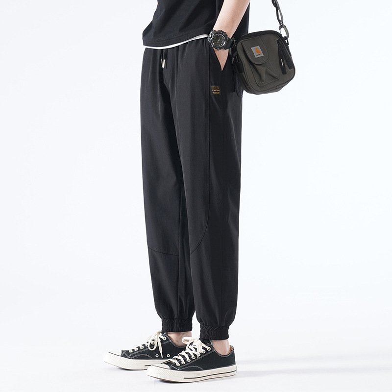 Pánské pracovní kalhoty z ledového hedvábí s elastickým materiálem, nová kolekce