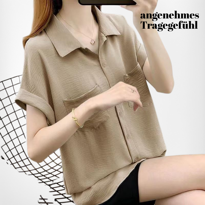 Modische Chiffon-Bluse mit langen Ärmeln