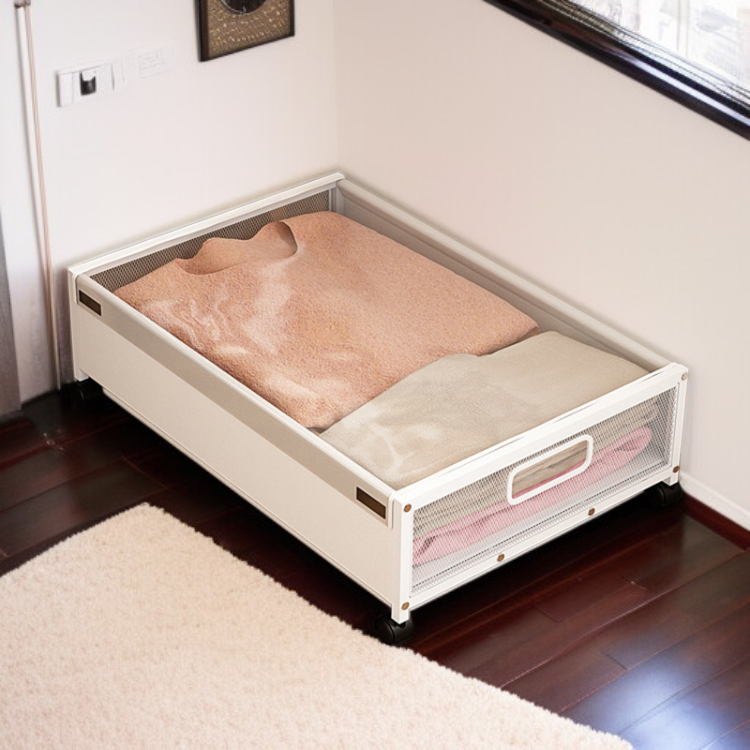 이동이 편리한 캐스터가 달린 수납함