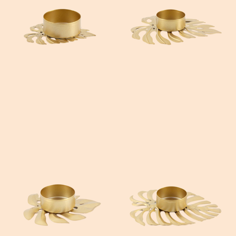 사각형 금속 촛대