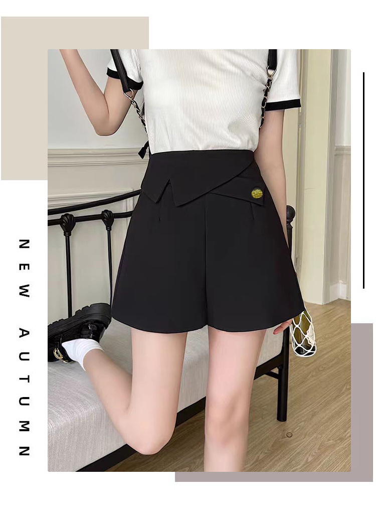 ハイウエストワイドレッグパンツのディテールアップ