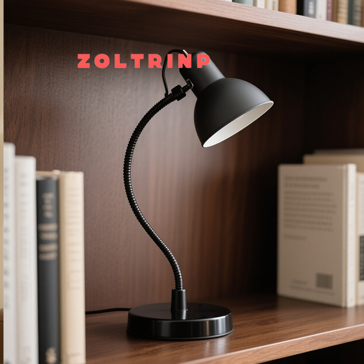 Altmodische Tischlampe aus Metall