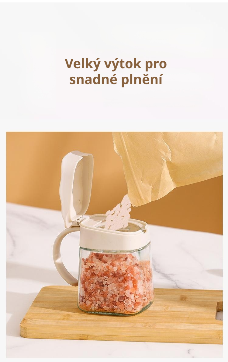 Organizace koření pomocí skleněných kořenek