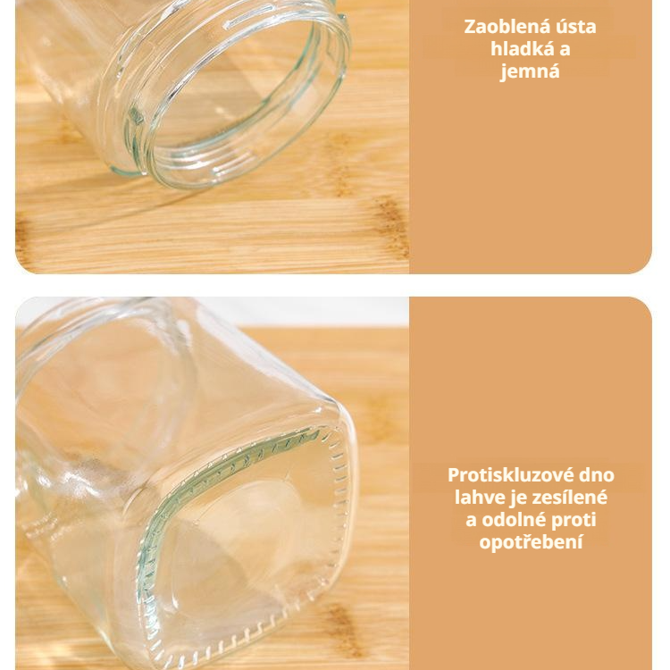 Skleněná sada kořenek s boxem – kuchyňský set na koření a sůl