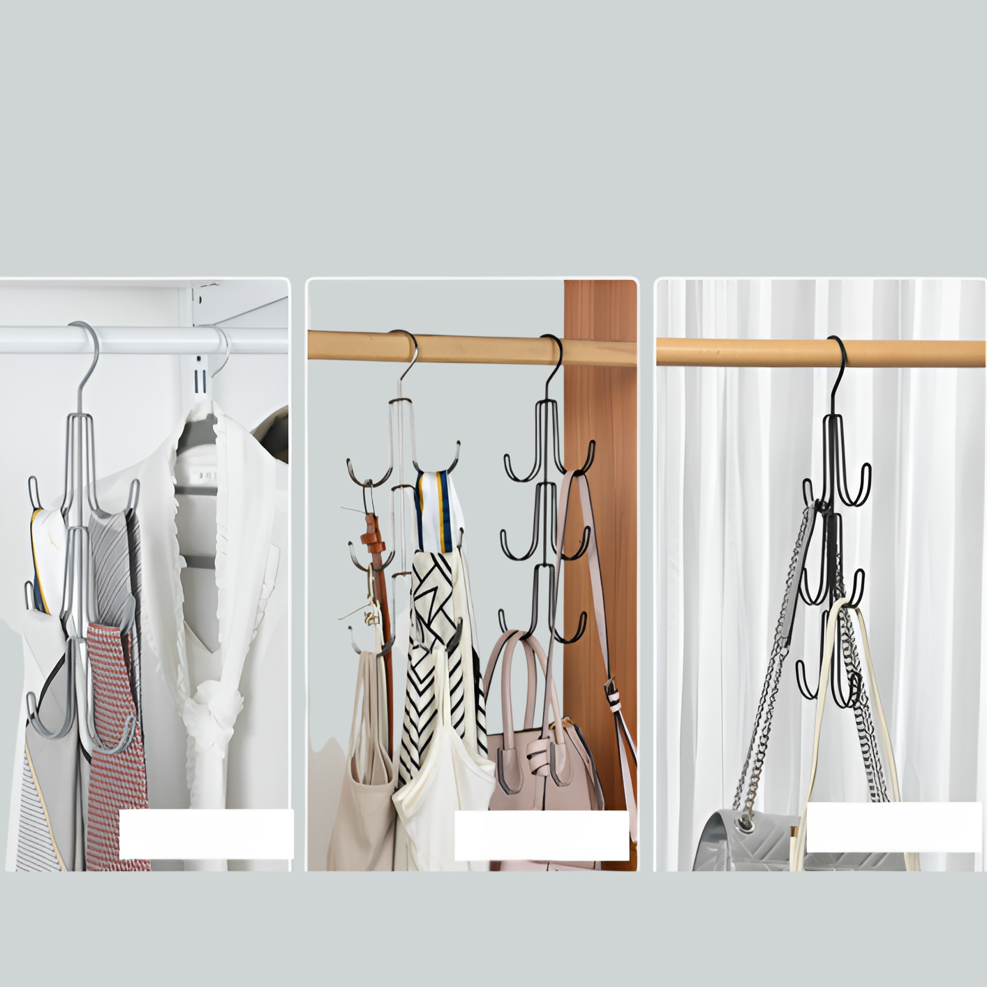 Multifunctional iron bag hanger
