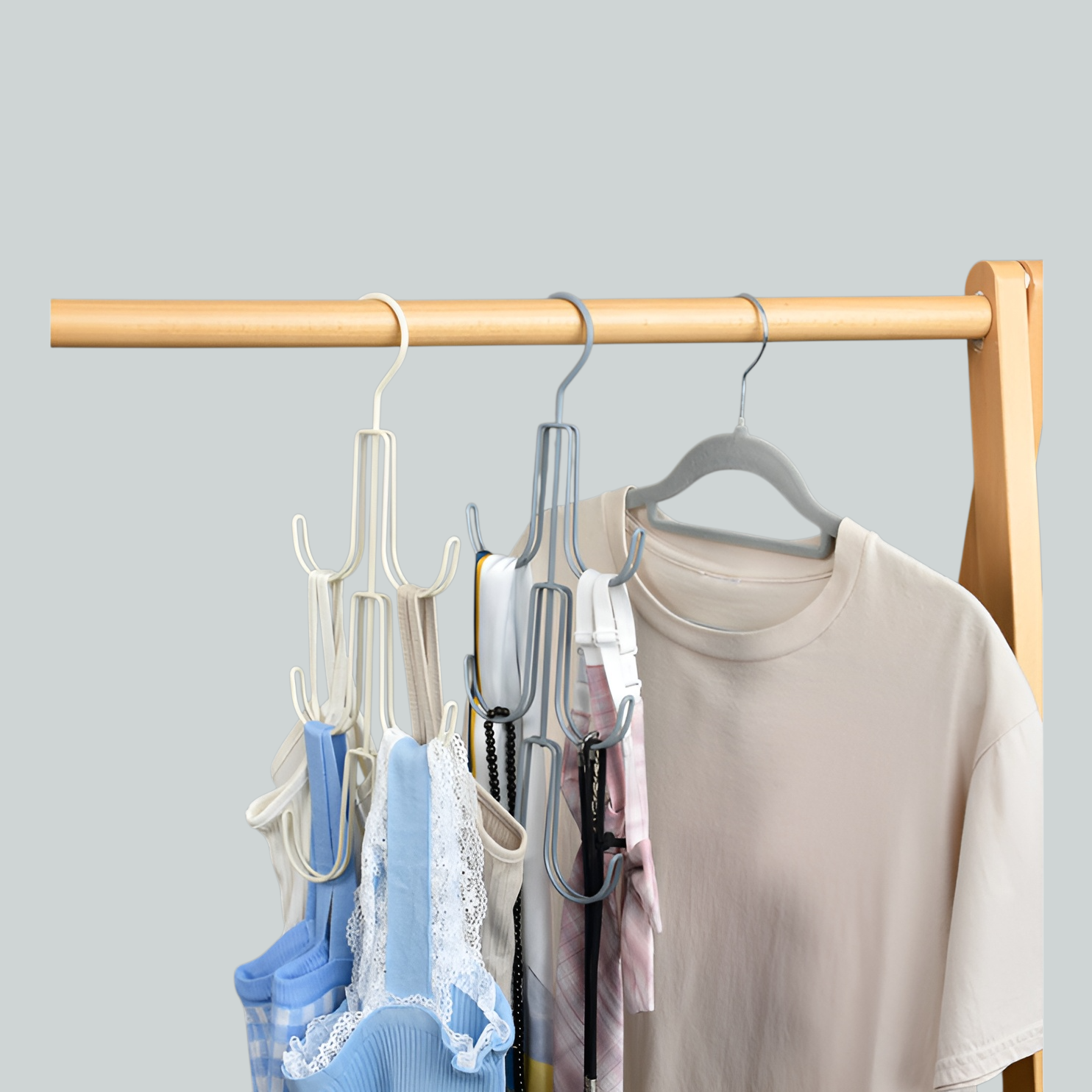 Multifunctional iron bag hanger