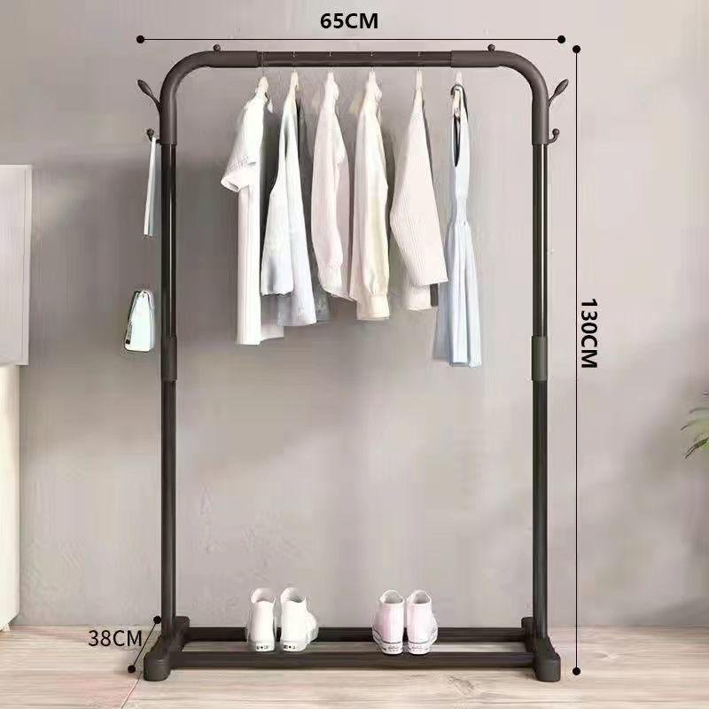간이 옷걸이 스탠드형 빨래건조대 싱글레인지 빨래건조대 가정용 침실숙소 행거