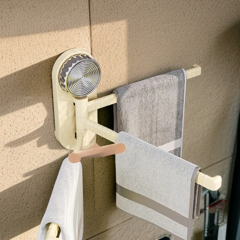 욕실 화장실 후크 펀치 프리 강력 빨대 회전 수건걸이 벽걸이 전용 후크