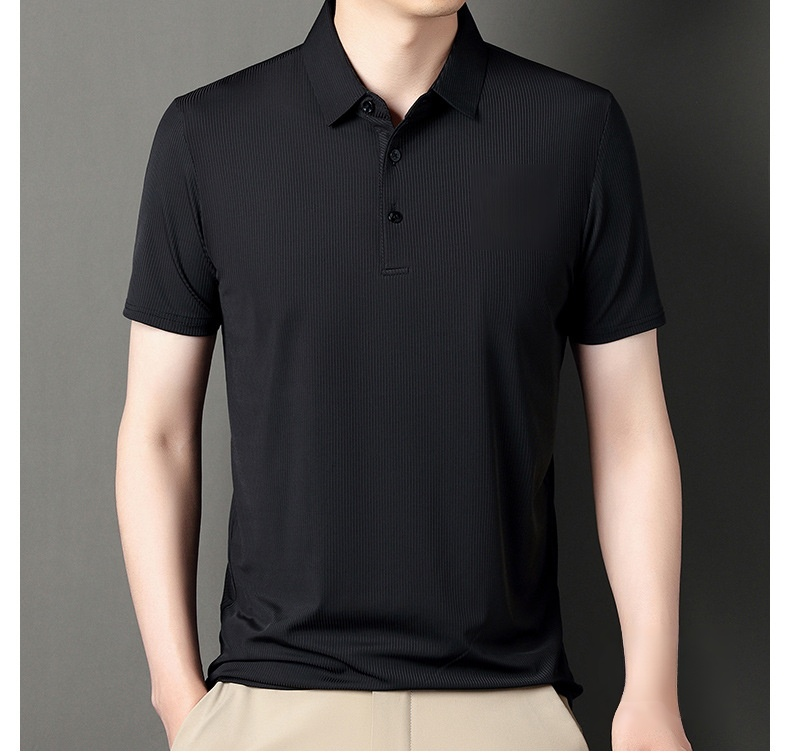 冷感ポロシャツ 速乾素材のアップ写真