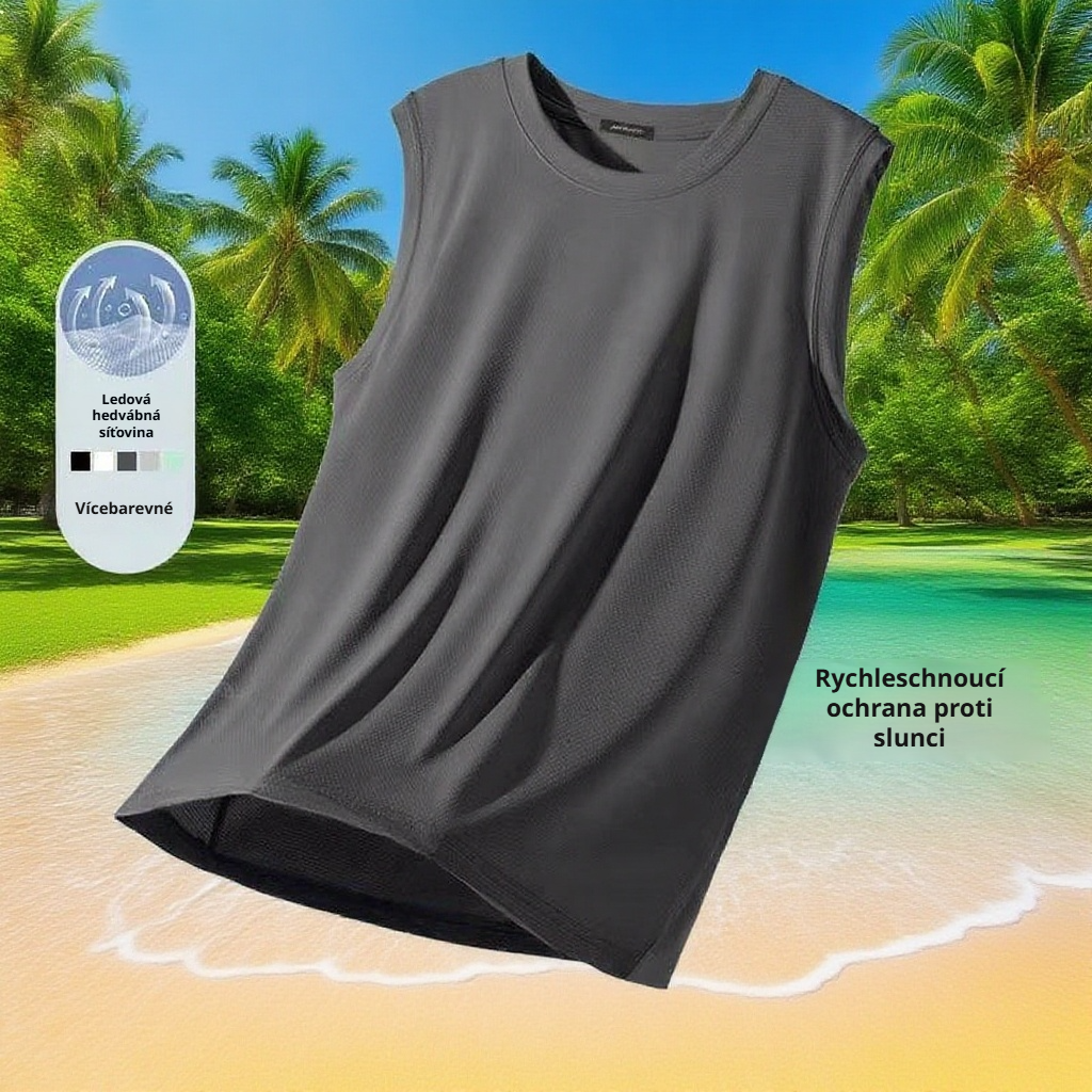 Rychleschnoucí prodyšné sportovní tílko na fitness