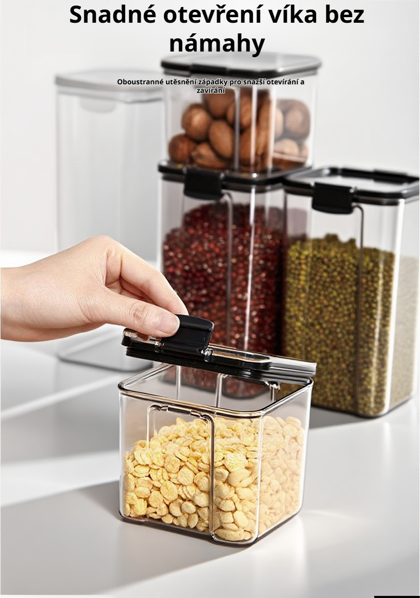 Organizace potravin v kuchyňské dóze