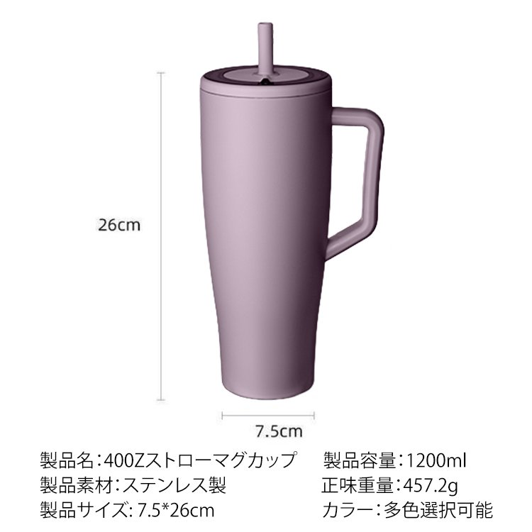 400Zストロー付き保温・保冷水筒