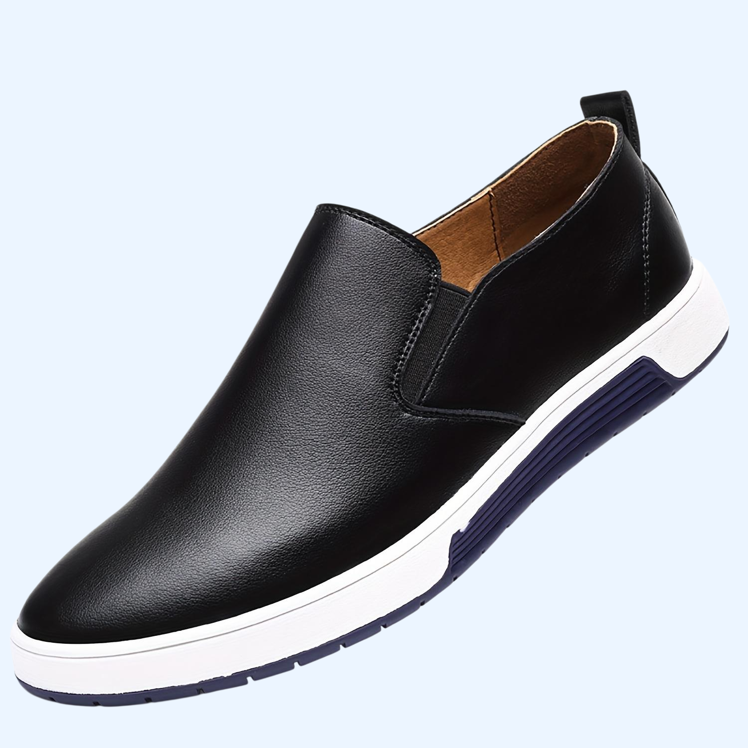 Men's slip on casual leather shoes