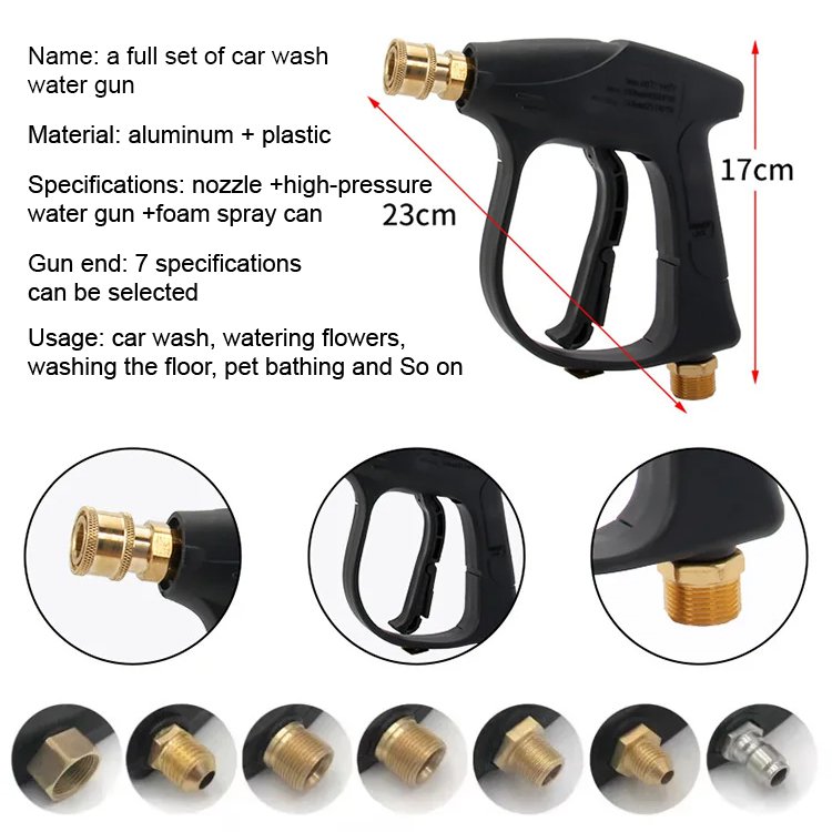 Universal spray gun car washing machine nozzle full set of car washing water gun
