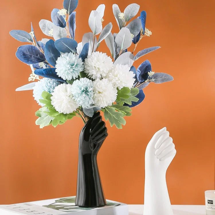  Kreatives handförmiges Harzvasenornament