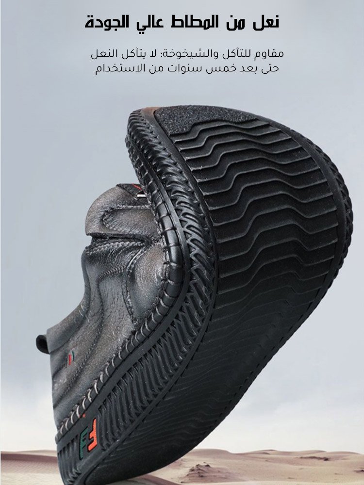 حذاء جلدي تجاري رجالي إيطالي مصنوع يدويا