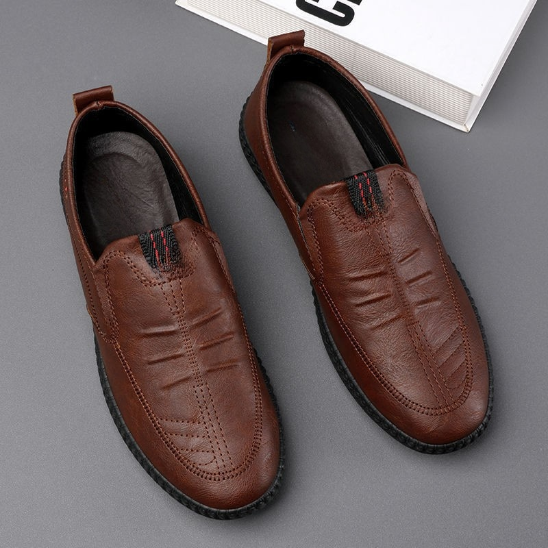 남성 가죽 슬립온