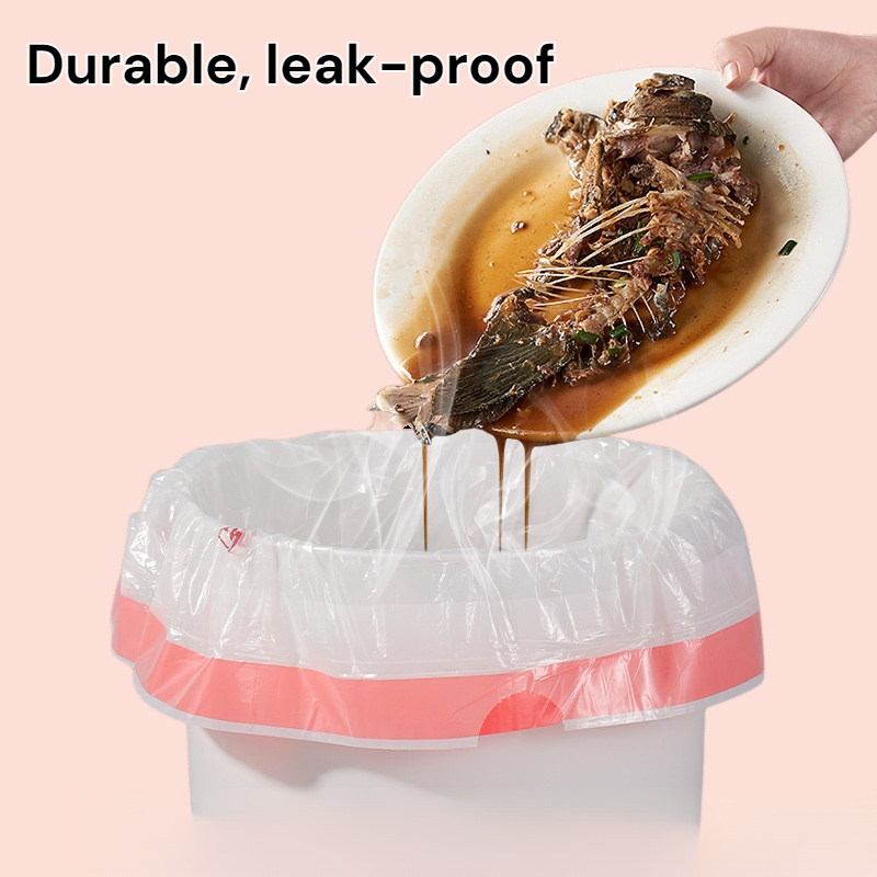 Thickened household portable automatic closing disposable plastic bag kitchen cleaning bag