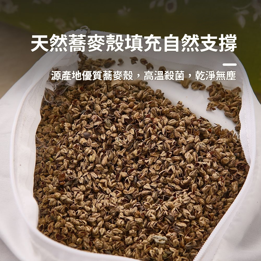 全棉雙層紗荞麥殼枕頭田園風純棉荞麥皮護頸椎花草枕芯兔兔枕
