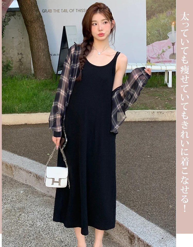 ゆったりチェック柄シャツ