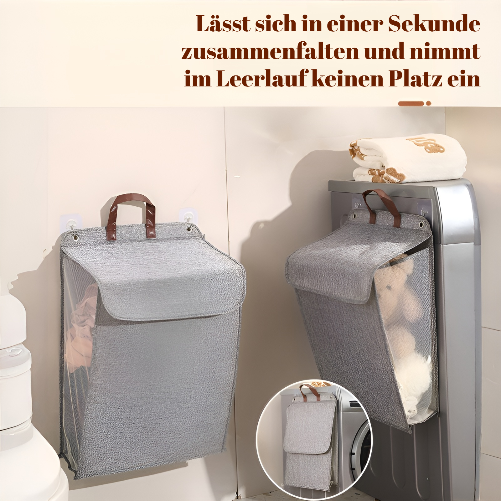 Haushaltskorb für schmutzige Kleidung mit großem Fassungsvermögen, Aufbewahrungskorb für Kleidung, S