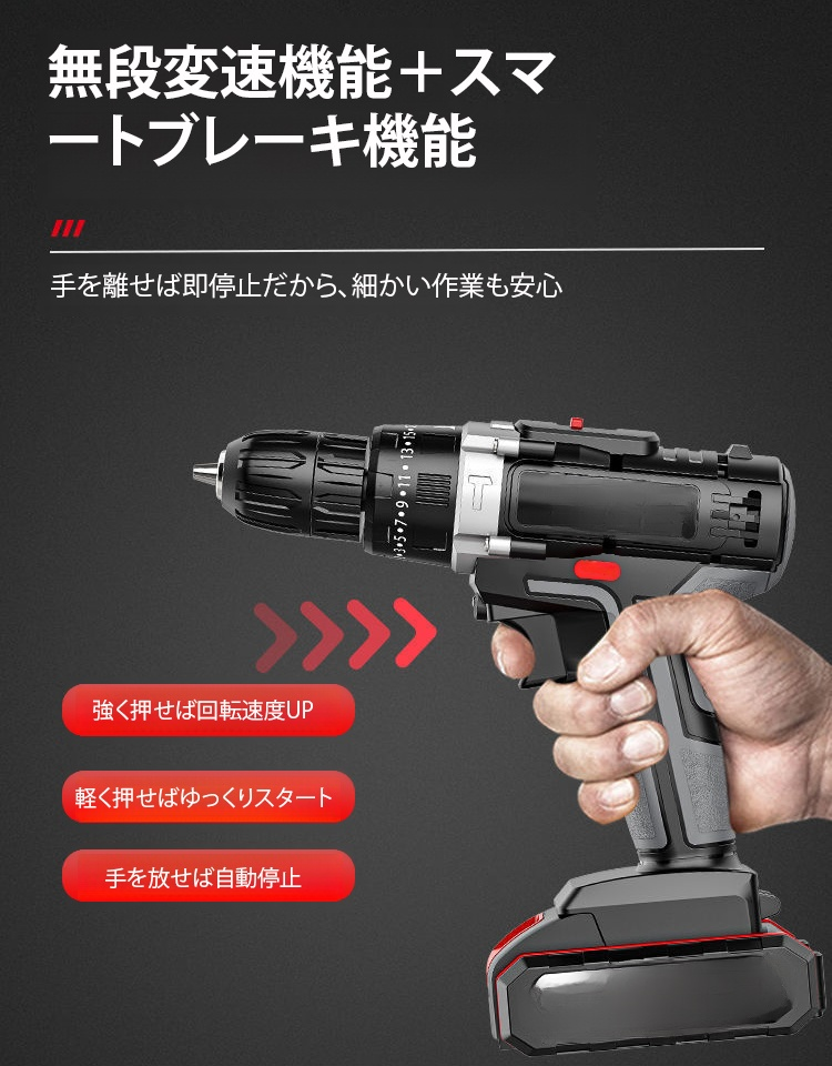 工業用高出力電動ドリル