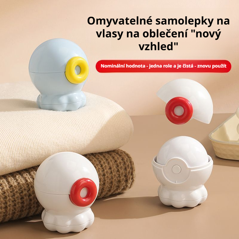 Nový omyvatelný váleček na chlupy ve tvaru chobotnice