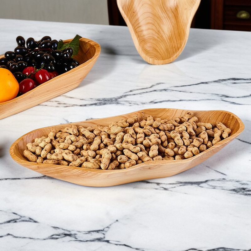 나무로 만든 불규칙 과일 쟁반
