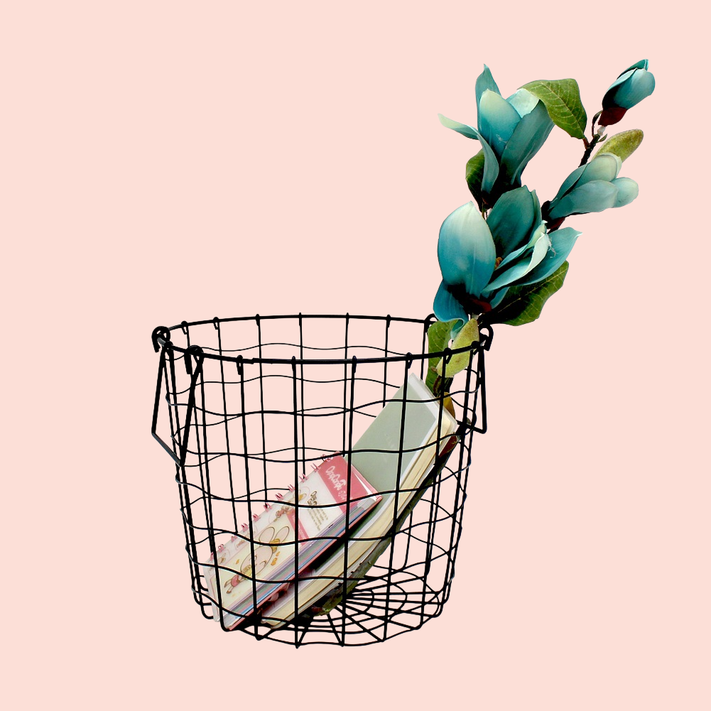 Nordic style wrought iron storage basket