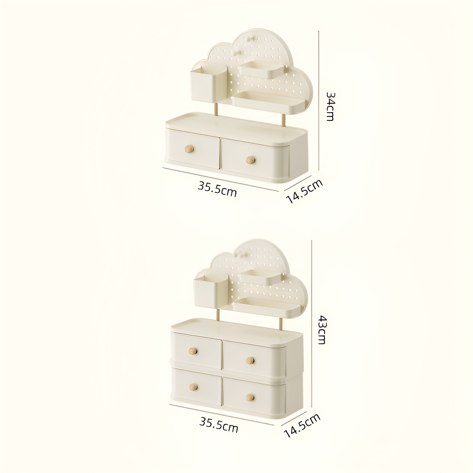 デスクトップクラウド穴あき収納ボックス高価値引き出し式収納ラック大容量収納ボックスデスクトップ雑貨ラック