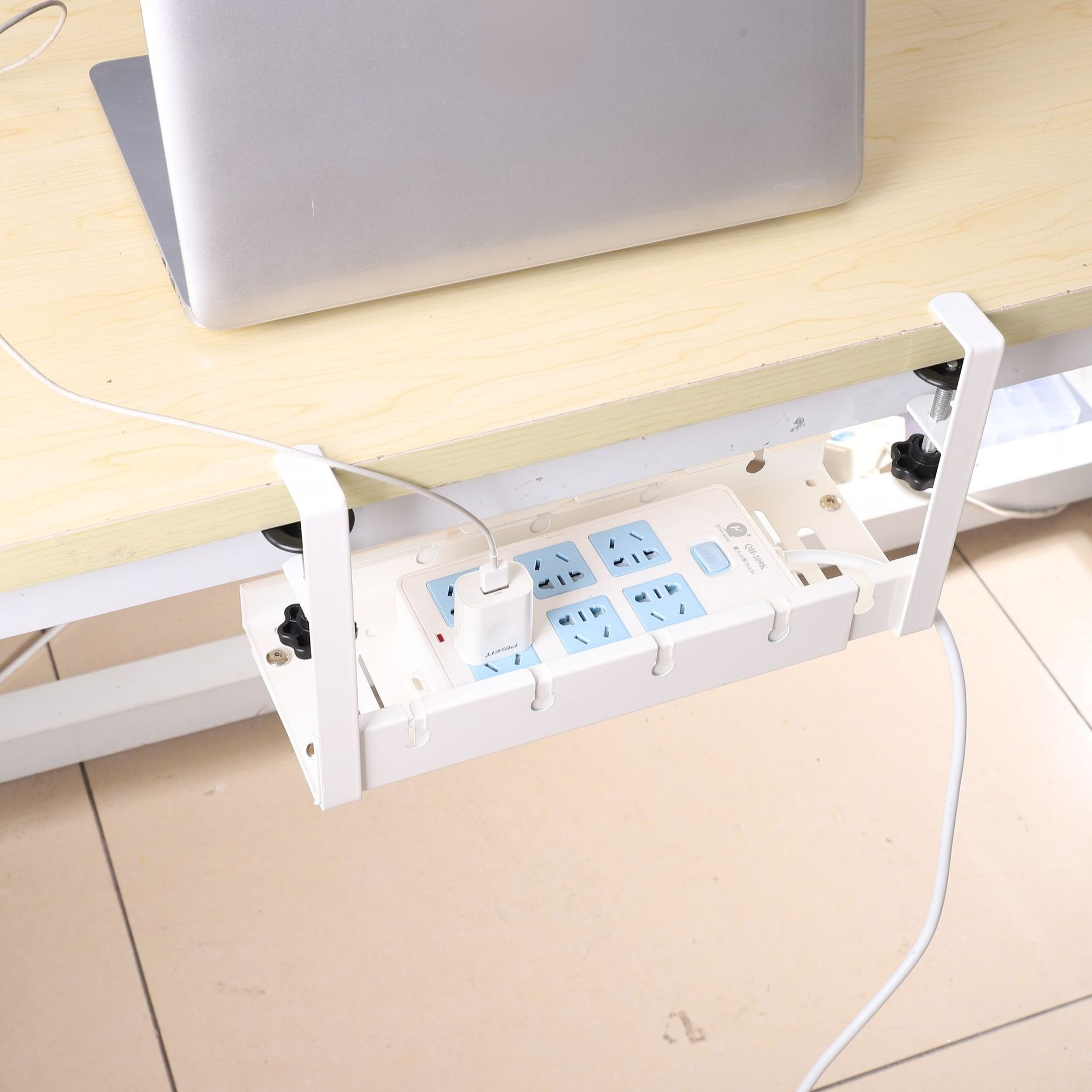 カーボンスチール製テーブル下収納フレーム テーブル下収納フレーム 家庭用 穴あけ不要 炭素鋼 引き込み式