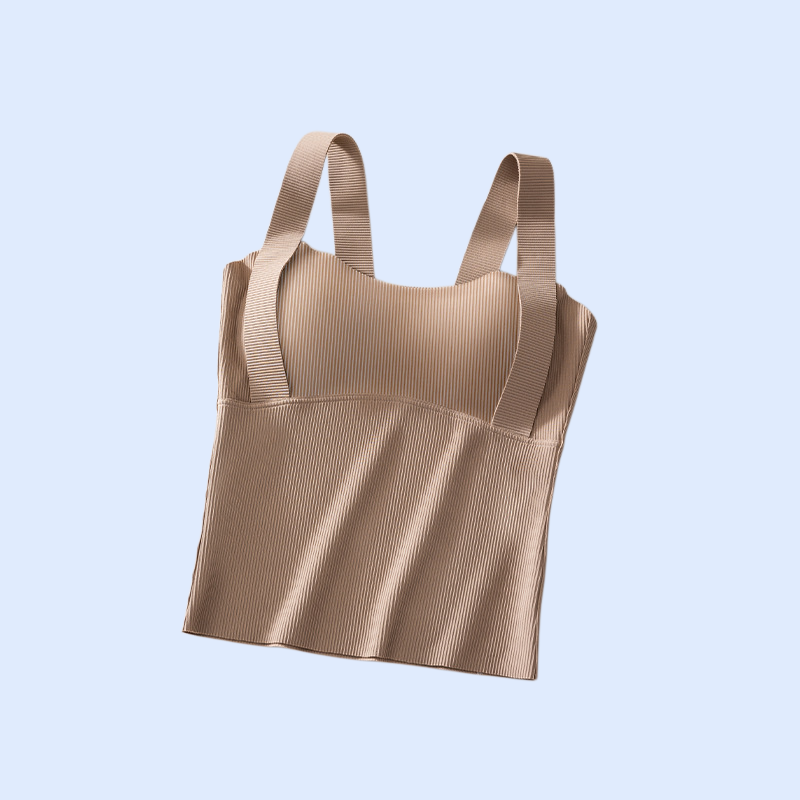 下着女性冬パッド入りの暖かいベスト下着ボトムシャツはパッド入りのブラジャー下着女性パッド入りのキャミソールで厚くなる