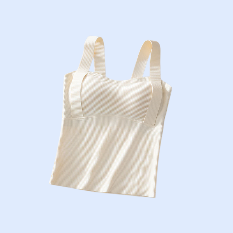 下着女性冬パッド入りの暖かいベスト下着ボトムシャツはパッド入りのブラジャー下着女性パッド入りのキャミソールで厚くなる