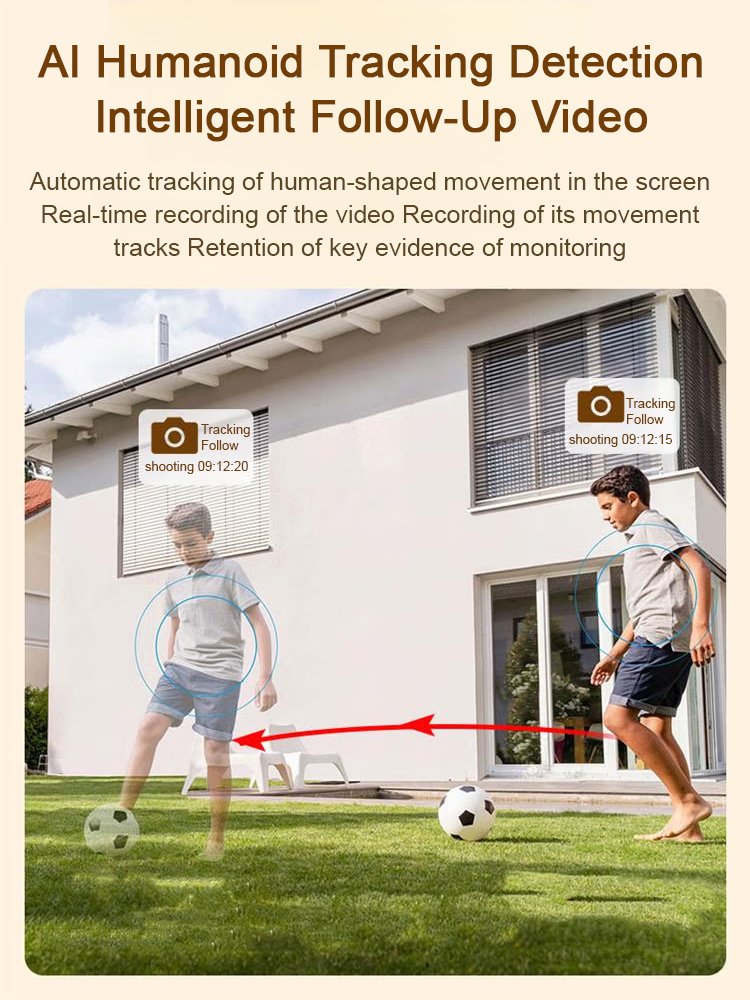 360-degree 10x zoom triple-screen HD night vision camera