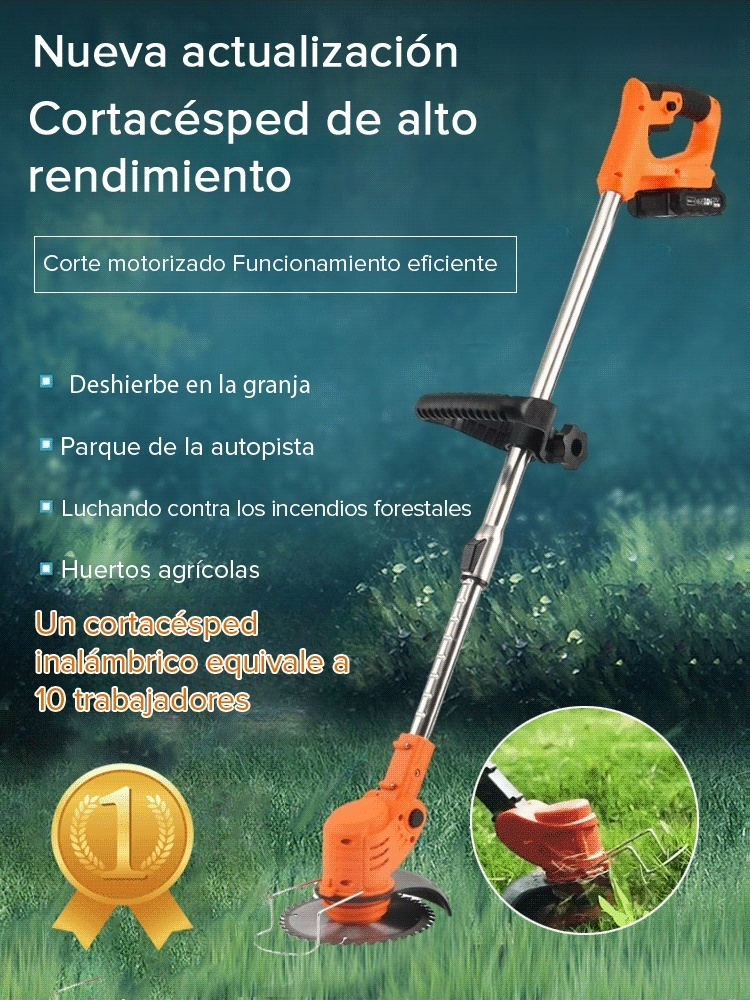 【Garantía de 10 años】Cortacésped de jardín ligero con batería de litio