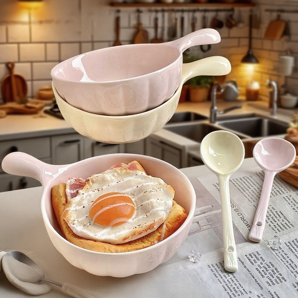 家用耐高溫奶油色飯碗