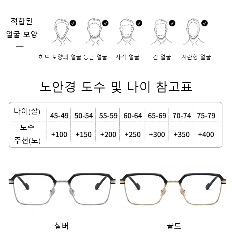 [감광 변색 및 밤낮양용] 블루라이트 방지 안경