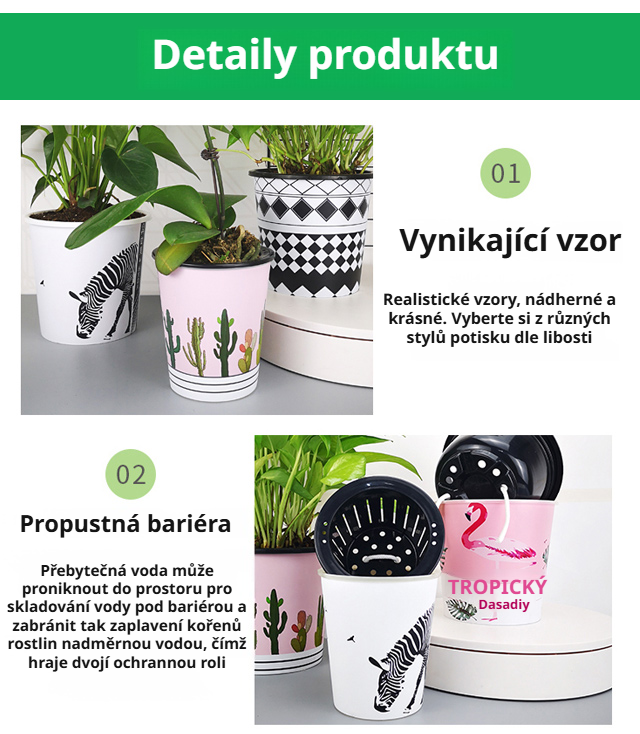 Květináč s automatickým zavlažováním pro snadnou péči o rostliny