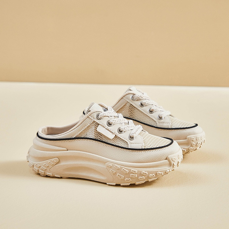 캐주얼 통기성 운동 슬리퍼식 키높이 통굽 신발 