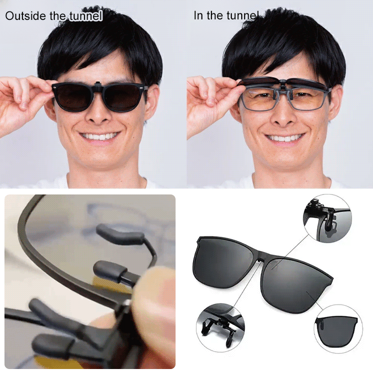 Ultra-light polarized sunglasses clip-on for men and women