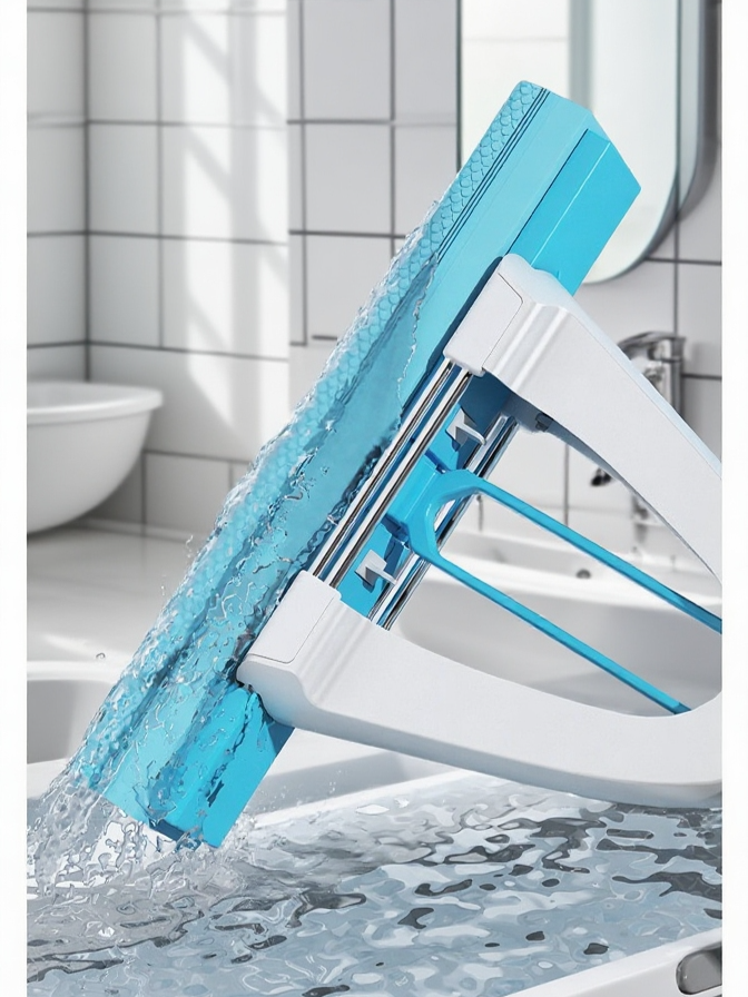 Mop s extra velkou savou hlavou z mikrovláken rybí šupiny