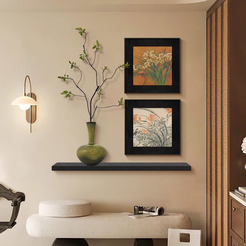 Medieval style restaurant art entrance corridor aisle hanging painting retro background wall mural