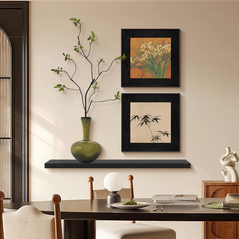 Medieval style restaurant art entrance corridor aisle hanging painting retro background wall mural